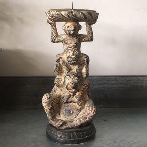 Monkey candle holder